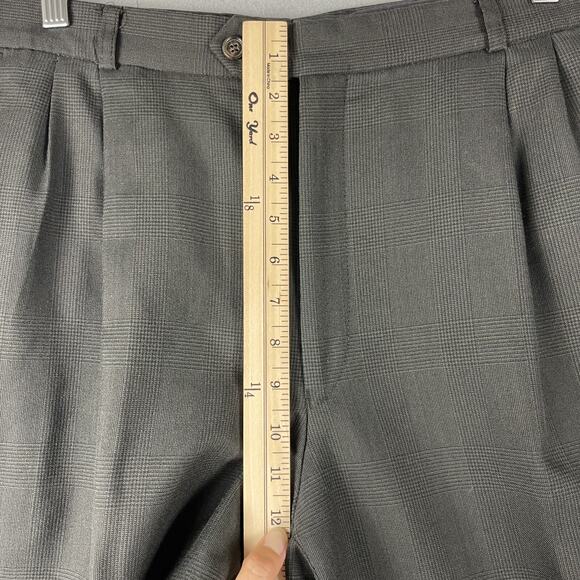 Kilburne and Finch Mens 2 Piece Suit Blazer 43R Brown Gray Plaid Pants 34x28 - Picture 14 of 16